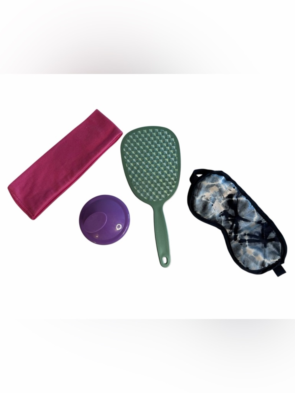 Self-care spa bundle with mirror, headband, scalp massager & eye mask